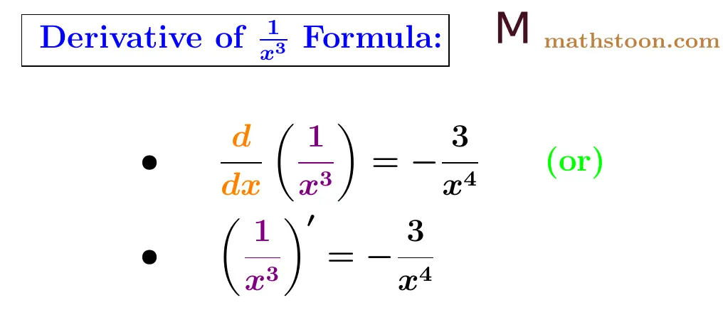 Derivative Of 1 x 3 Formula Proof By First Principle Mathstoon Derivative Of 1 x 3 Formula Proof By First Principle Mathstoon
